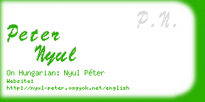 peter nyul business card