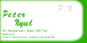 peter nyul business card